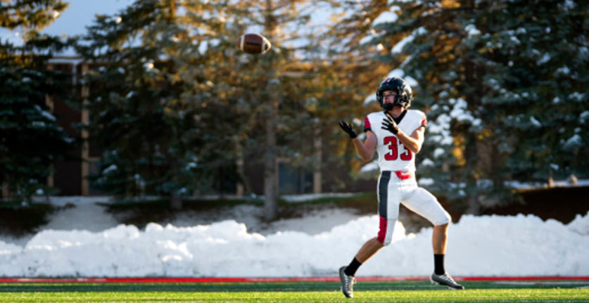catching a football