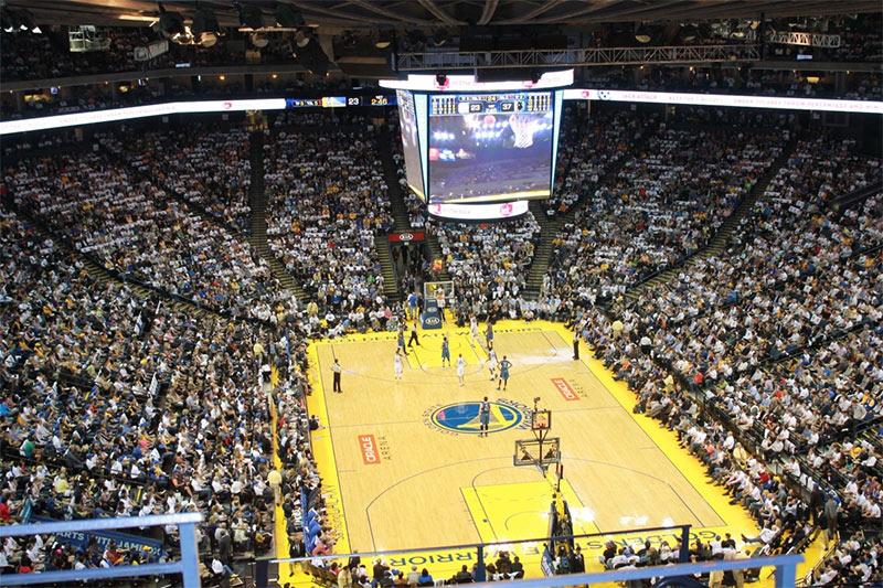 A basketball stadium